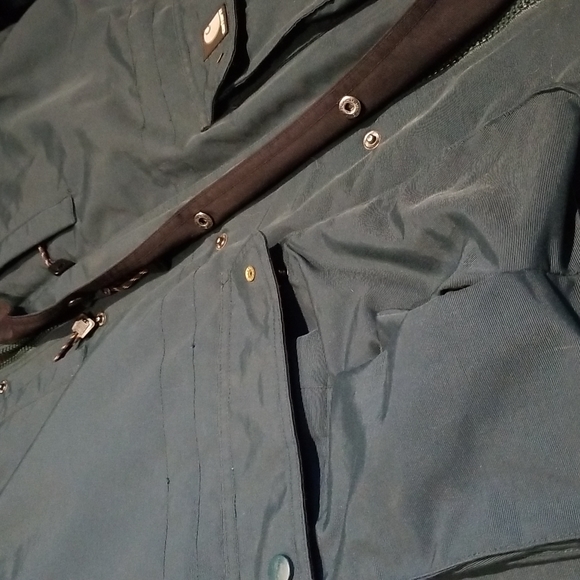 Men's Carhartt Forest Green Jacket multiple pockets sz XL - Picture 2 of 8